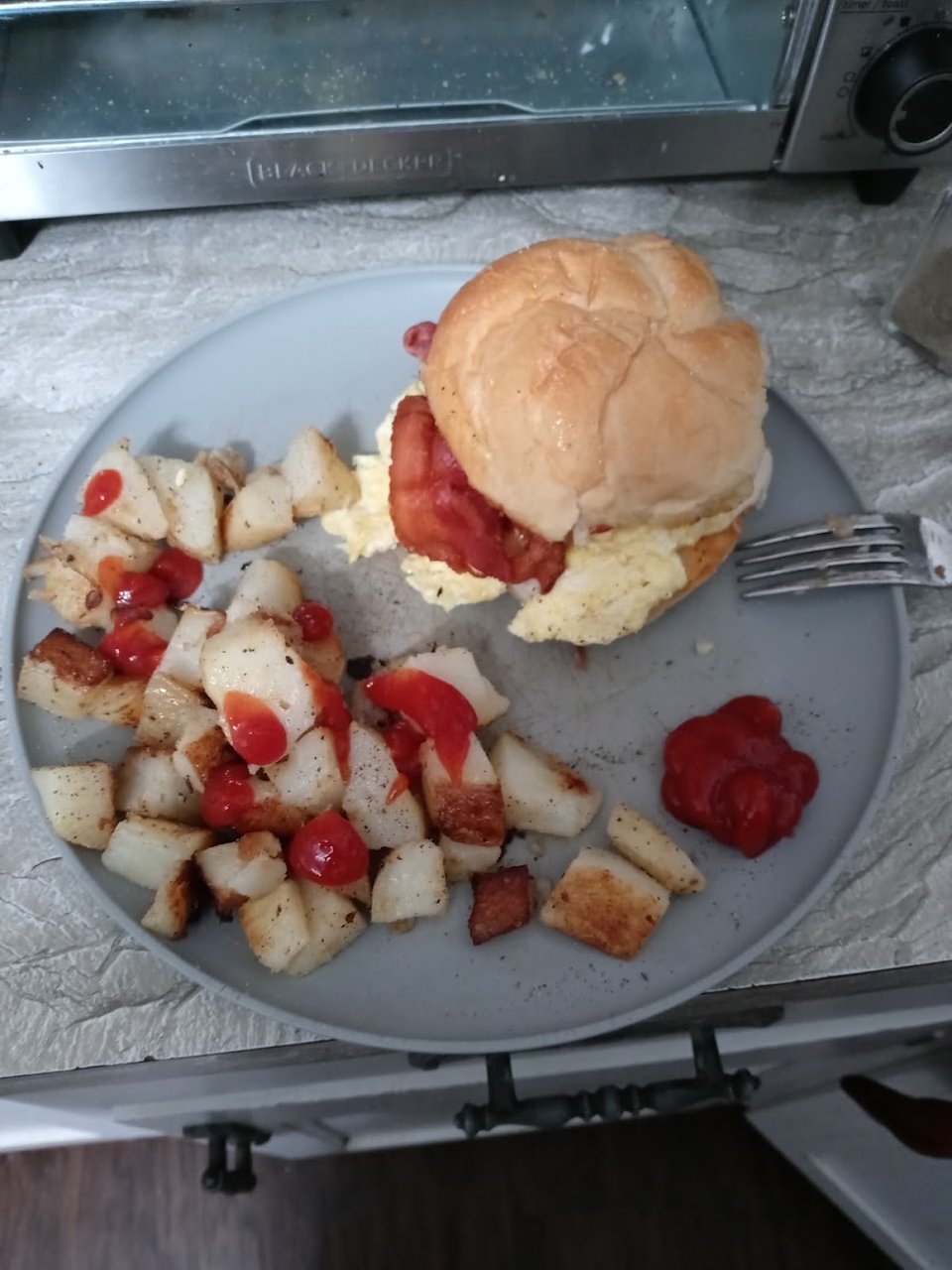 Bacon Egg and Cheese with Home Fries